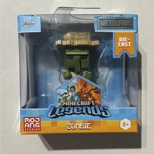 Minecraft Legends Metal Figs Die Cast Zombie 2.5 Inch